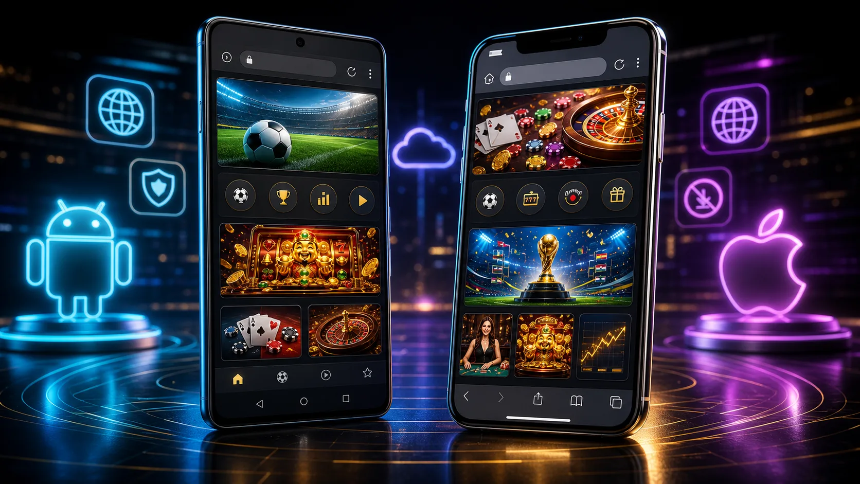 Experiência betclic compatível com Android e iOS no navegador mobile